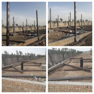 تخریب اسکلت بنای غیر مجاز در بلوار خلیج فارس چهارباغ