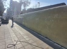 اجرای ۱۸۰۰ مترمربع رنگ آمیزی و امحا جداره‌های شهری
