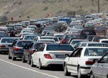 ترافیک سنگین در جاده کرج – چالوس