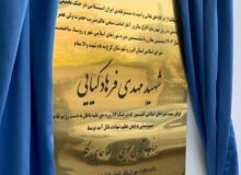 درخشش نام شهید فرهادکیایی بر ساختمان مشترک شورای اسلامی استان و شهرستان