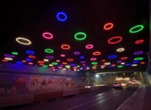 ۸۵ اِلمان نوری در زیرگذر شورا نصب شد