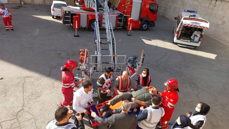 مانور اطفای حریق در بیمارستان البرز برگزار شد