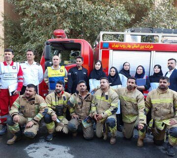 مانور اطفای حریق در بیمارستان البرز برگزار شد