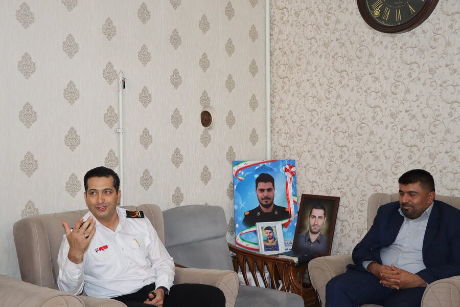 گرامیداشت یاد شهید "پوریا صفایی" توسط سرپرست آتش‌نشانی