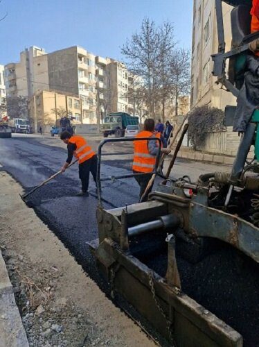  ۵۶۰۰ متر مربع عملیات آسفالت در معابر منطقه ۷ اجرا شد