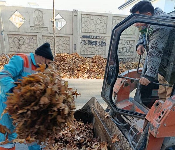انجام روزانه عملیات برگ‌روبی در منطقه ۴ کرج / آماده‌باش کامل برای بارندگی‌ها