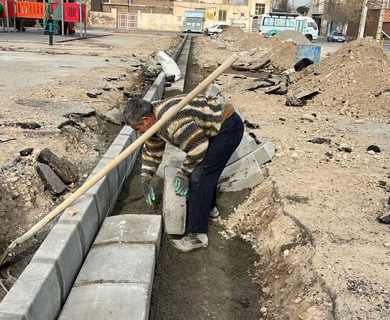 بهسازی خیابان پنجم غربی آق تپه سرعت گرفت