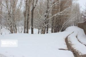 راه ۲۰ روستای طالقان از برف پوشیده شد