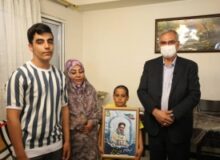 وزیر بهداشت به نمایندگی از رییس جمهور با خانواده شهید مدافع حرم در فردیس دیدار کرد