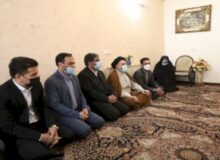 دیدار مهندس ضرغامی با خانواده شهید معزز فرهاد طاهری در طالقان