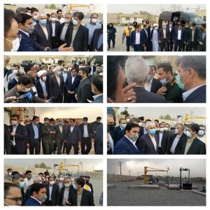 وزیر ورزش و جوانان در حال بازدید از تصفیه خانه شهرک قائمیه چهارباغ است