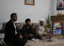 دیدار مسئول دفتر نمایندگی ولی فقیه در سپاه البرز با خانواده شهید تمام زاده