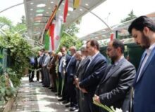 مزار شهدای فرهنگی استان البرز گلباران شد