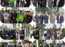 مراسم اسقبال از کاروان زیر سایه خورشید در شهرستان چهارباغ