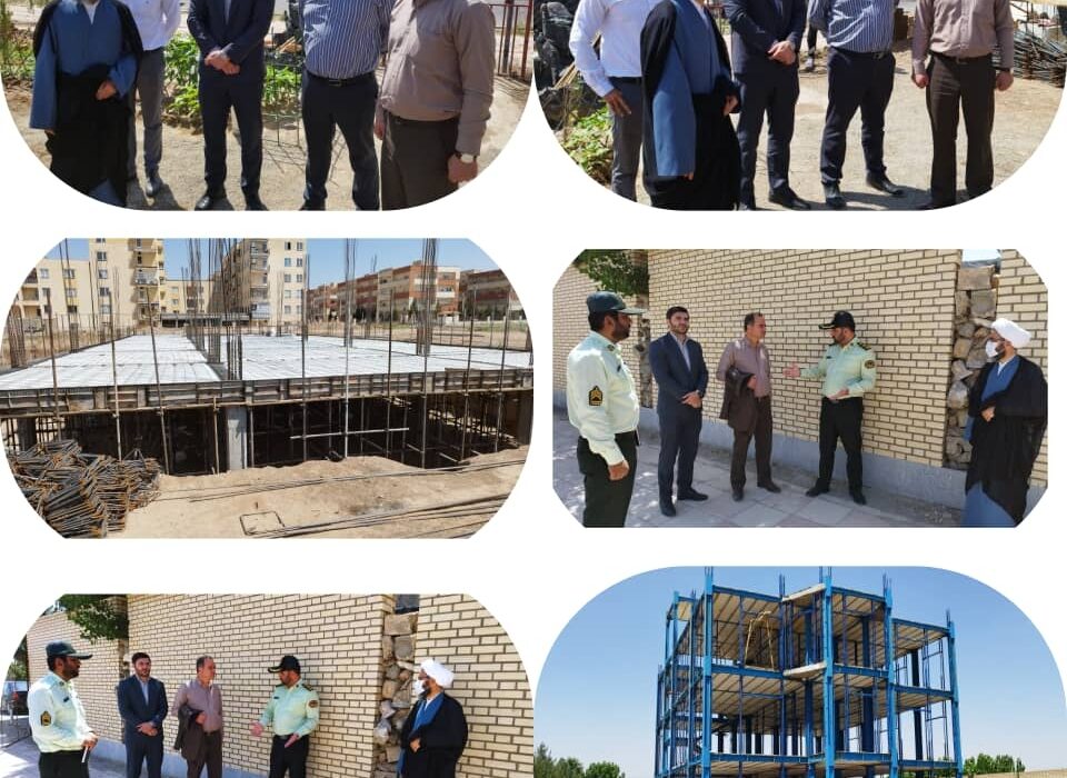 بازدید مسئولین چهارباغ از روند پیشرفت پروژه احداث کلانتری در ملک آباد و بیمارستان درشهرک ابریشم