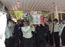 پیکر مطهر شهید انتظامی  در کرج  تشییع شد