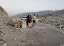 ریزش کوه در جاده کرج – چالوس