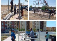نصب ایستگاه های اتوبوس در شهرک ابریشم چهارباغ