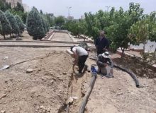 عملیات استحصال آب خام و بهسازی چشمه حسن آباد انجام شد