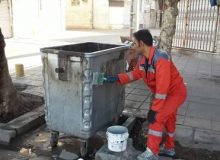 رنگ آمیزی سطل‌های مکانیزه در سطح مناطق دهگانه انجام شد