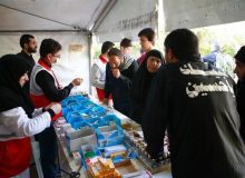 خدمات رسانی امدادگران هلال احمر البرز درپیاده روی اربعین حسینی