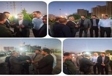 بازدید شبانه فرماندار، شهردار و اعضای شورای اسلامی از ورودی شهر جدید مهستان