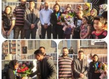 عضو شورای اسلامی شهر به استقبال بانوی مدال آور شهر جدید مهستان رفت