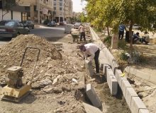 اجرای عملیات جدول‌گذاری و زیرسازی خیابان‌های اراضی ساماندهی
