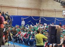 جشن ” پرچم بالاست ”  ویژه دانش آموزان  ورزشکار در کرج آغاز شد
