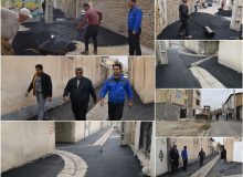 بازدید مهندس خرمجاه از پروژه آسفالت خیابان شهید باهنر شهر گلسار