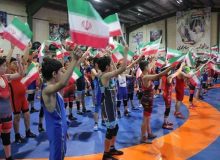 ورزشکاران البرز سرود ملی اجرا کردند