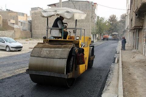 روکش آسفالت خیابان مطهری در بلوار ولیعصر