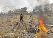 اطفای حریق در محل تخلیه پسماند و ضایعات شهرستان چهار باغ