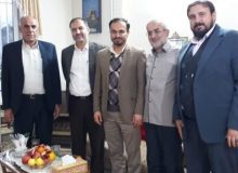 دیدار جمعی از مسئولین با جانبازان بسیجی در شهرستان طالقان به مناسبت هفته بسیج