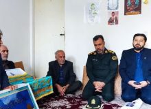 دلجویی خادمان آستان مقدس جمکران و پلیس البرز از خانواده شهید عجمیان