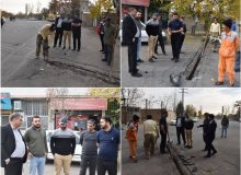 بازدید شهردار و رئیس کمیسیون عمران شورای اسلامی شهر گلسار از روند اصلاح جداول نقاط آبگیر شهر