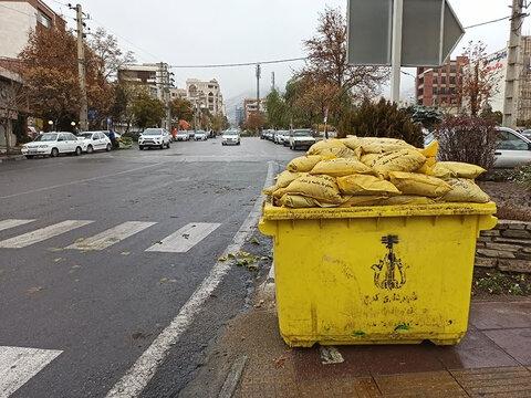 جانمایی مخازن نمک و شن در مناطق دهگانه