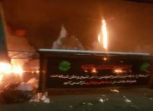 اغتشاشگران موکب عزاداری فاطمیه در فردیس را به آتش کشیدند