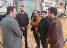 حضور اعضای شورای اسلامی و معاونت فرهنگی شهرداری مهستان در افتتاحیه لیگ بسکتبال استان