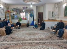 دیدار مسئولین شهرستان نظرآباد با جانباز گرانقدر «غلامعلی مهری»