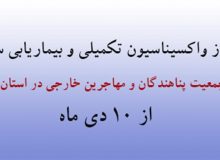 آغاز واکسیناسیون تکمیلی جمعیت پناهندگان و مهاجرین خارجی البرز
