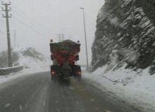 بارش برف و لغزندگی راه های البرز