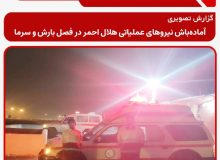 آماده‌باش نیروهای عملیاتی پایگاه های هلال احمر نظرآباد در فصل بارش و سرما
