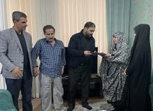 دیدار و تجلیل از جانباز هشت سال دفاع مقدس و خانواده ایشان