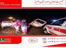امدادرسانی به ۳۷ حادثه دیده واژگونی اتوبوس در لاین شمالی محور کرج ـ قزوین