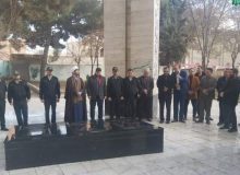 گلباران و عطرافشانی گلزار شهدای فخر ایران شهرستان نظرآباد در دومین روز دهه مبارک فجر