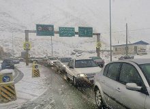 بارش برف در جاده کرج -چالوس و آزادراه کرج – قزوین