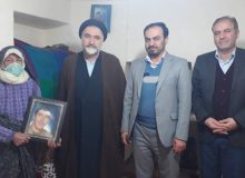 دیدار امام جمعه طالقان با مادرگرامی و معظم شهید والامقام «سیدرضا میرسعید قاضی»