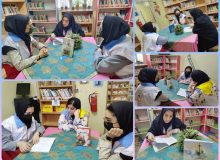جمع خوانی کتاب توسط اعضای فعال کانون جوانان  جمعیت نظرآباد در کتابخانه امام صادق(ع)