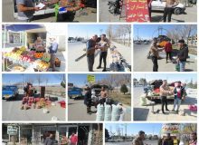 ساماندهی دست فروشان و لوازم اصناف مزاحم در شهر گلسار در آستانه نوروز با نگاه حمایتی